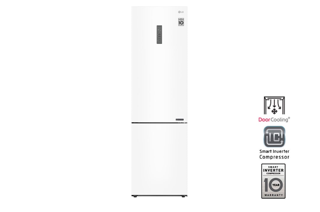 LG Холодильник LG GA-B509CQWL с технологией DoorCooling⁺ сенсорным дисплеем на 419 л | Белый | Total No Frost, GA-B509CQWL