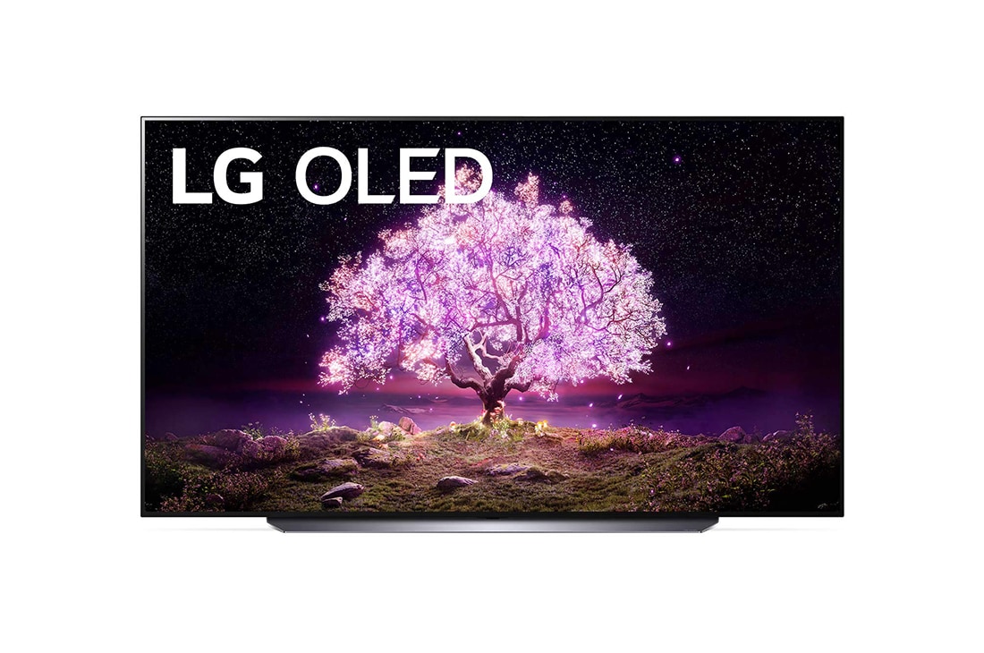 LG 4K OLED телевизор 83'' LG OLED83C1RLA, вид спереди, OLED83C1RLA