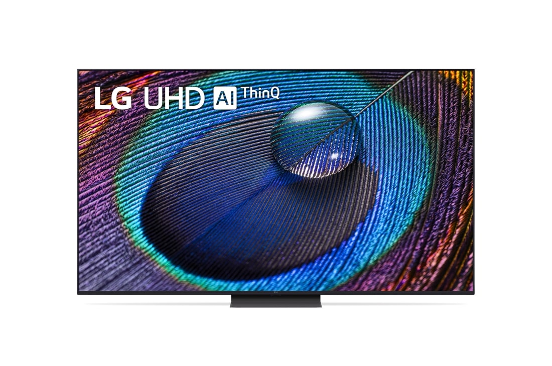 LG 4K Smart UHD телевизор 65'' LG 65UR91006LA, Вид телевизора LG UHD спереди, 65UR91006LA