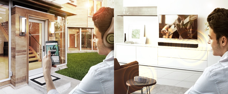 Автоматическое воспроизведение музыки с технологией LG Range-of-Flow