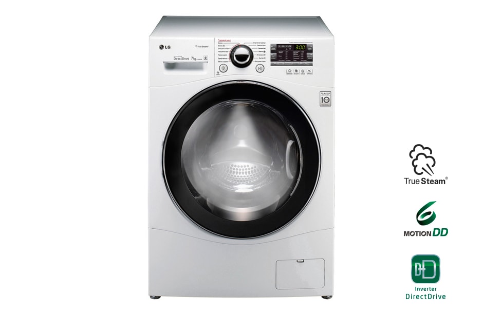 LG Узкая стиральная машина LG с прямым приводом, технологией ''6 движений заботы'' и функцией пара True Steam, F10A8HDS