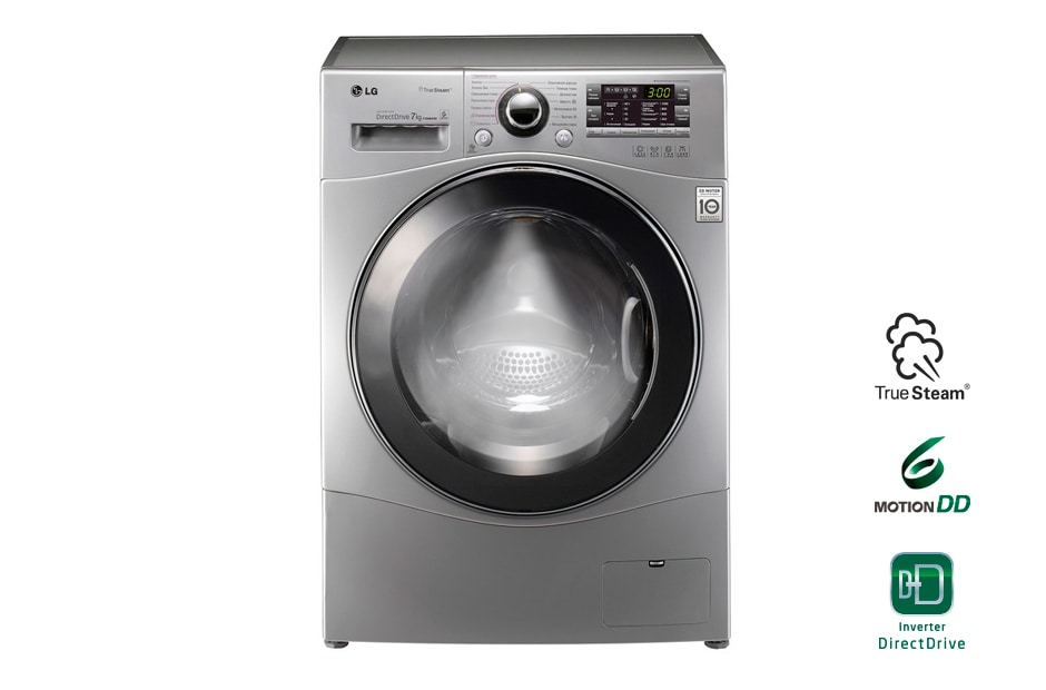 LG Узкая стиральная машина LG с прямым приводом, технологией ''6 движений заботы'' и функцией пара True Steam, F10A8HDS5