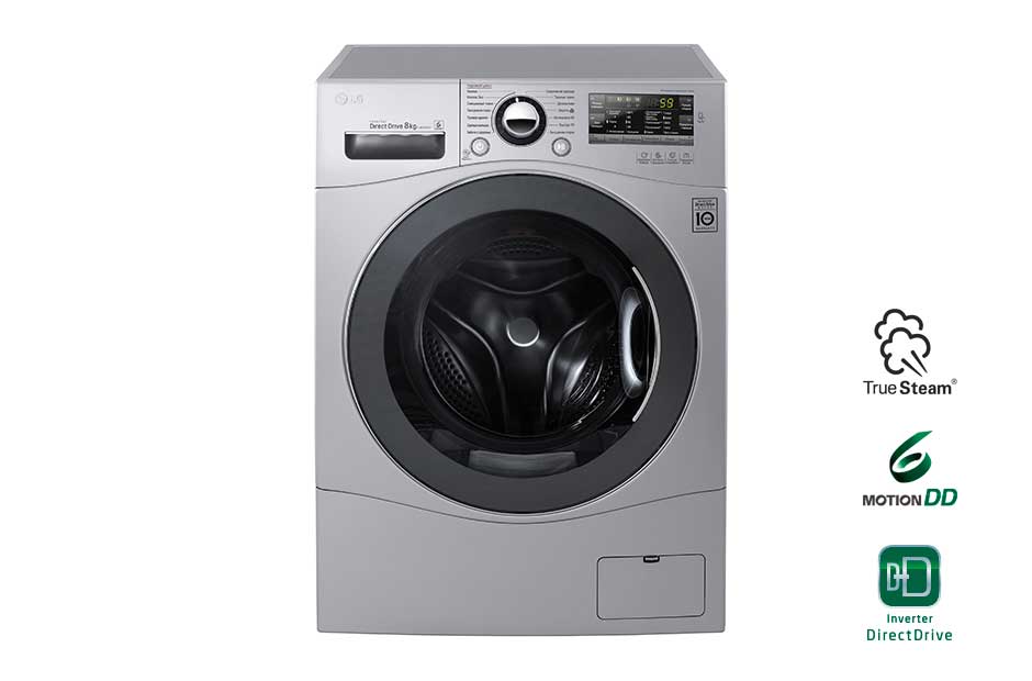 LG Узкая стиральная машина LG с прямым приводом, технологией ''6 движений заботы'' и функцией пара True Steam, F14B3PDS7