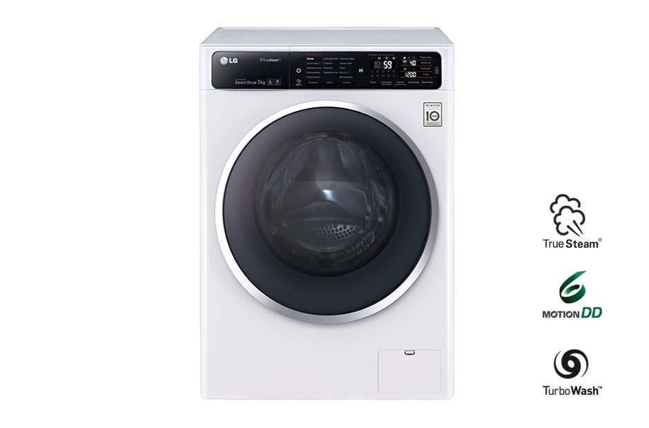 LG Узкая стиральная машина LG с функцией пара True Steam, F12U1HBS2