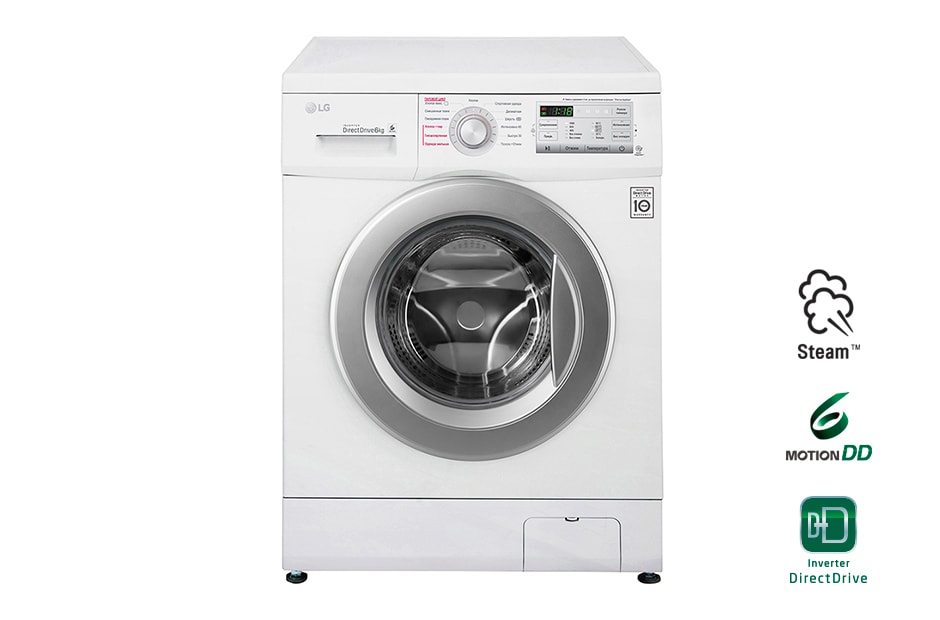 LG Узкая стиральная машина c функцией пара Steam, 6кг, FH0H3NDS1