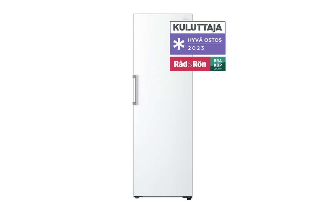 LG 386L Fristående kylskåp (Vit) - Energiklass E, Door Cooling™, LINEARCooling™, Moist Balance Crisper ™, Framsida, GLT51SWGSZ