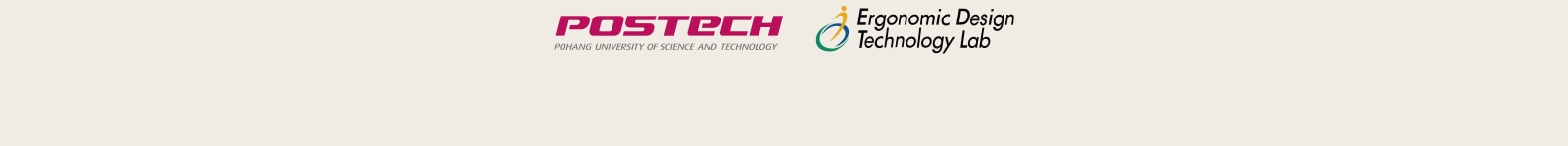 Logotyp för Postech och Ergonomic Design Technology Lab.