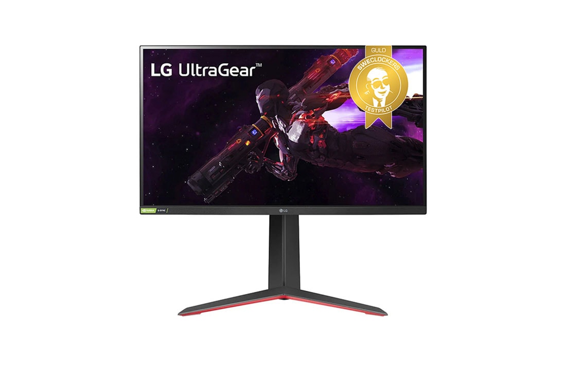 LG 27-tums UltraGear™ Nano IPS 1ms Gaming Monitor NVIDIA® G-SYNC®-kompatibel, framsida, 27GP850P-B