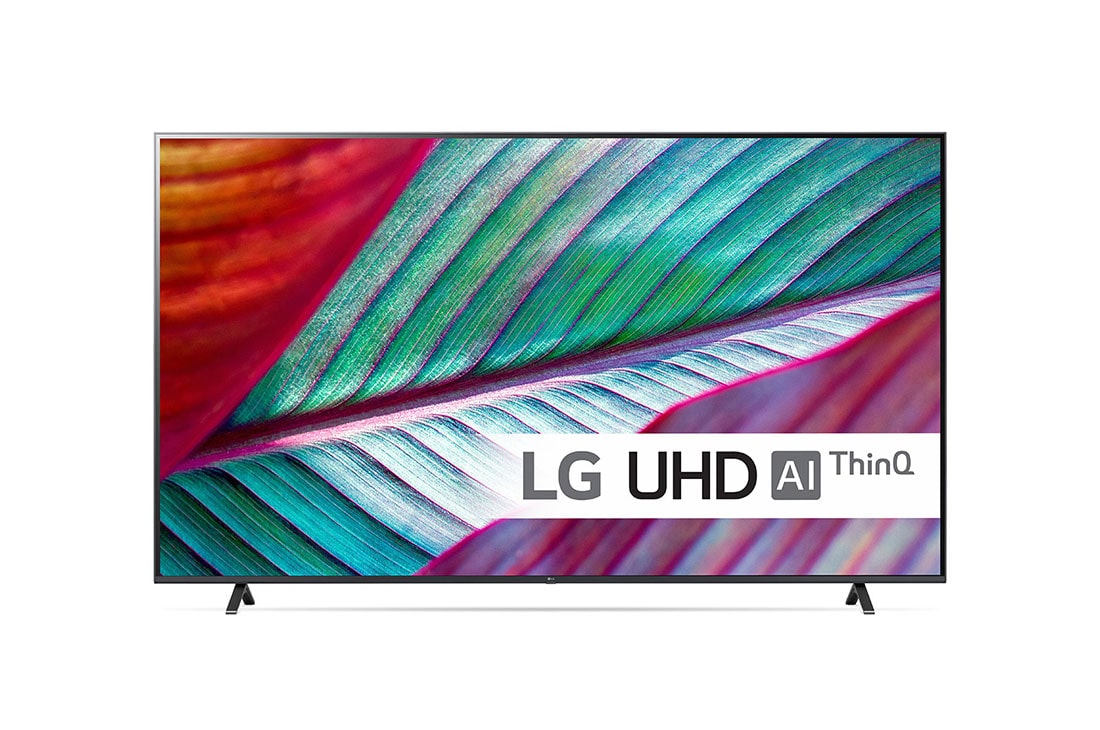 LG 86'' UHD UR76 - 4K TV (2023), LG UHD TV sedd framifrån, 86UR76006LC