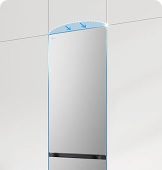Chladnička s plochými dvierkami integrovaná do kuchynskej linky s úžasným vzhľadom bez tesnenia.
