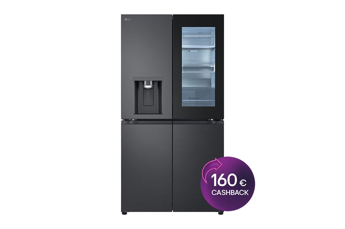 LG Americká chladnička LG | E | 638 l | Lineárny kompresor | InstaView™, Front view, GMG960EVEE