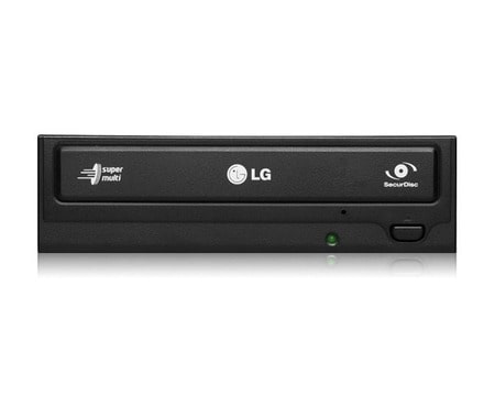 LG interná DVD mechanika podporujúca zápis DVD +R/−R až 22-násobnou rýchlosťou. Pripojenie cez SATA rozhranie. Mechanika je vybavená funkciou SecurDisc., GH22NS30