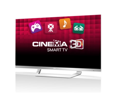LG 47” LED CINEMA 3D Smart TV, biely rám, Full HD, MCI 400, Wi-Fi, 4 ks 3D okuliarov súčasťou balenia, 47LM649S