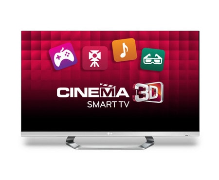 LG 47” LED CINEMA 3D Smart TV, dizajn CINEMA SCREEN, strieborný rám, Full HD, MCI 400, Wi-Fi, Dual Play, 4 ks 3D okuliarov a Magic Remote Control súčasťou balenia, 47LM670S