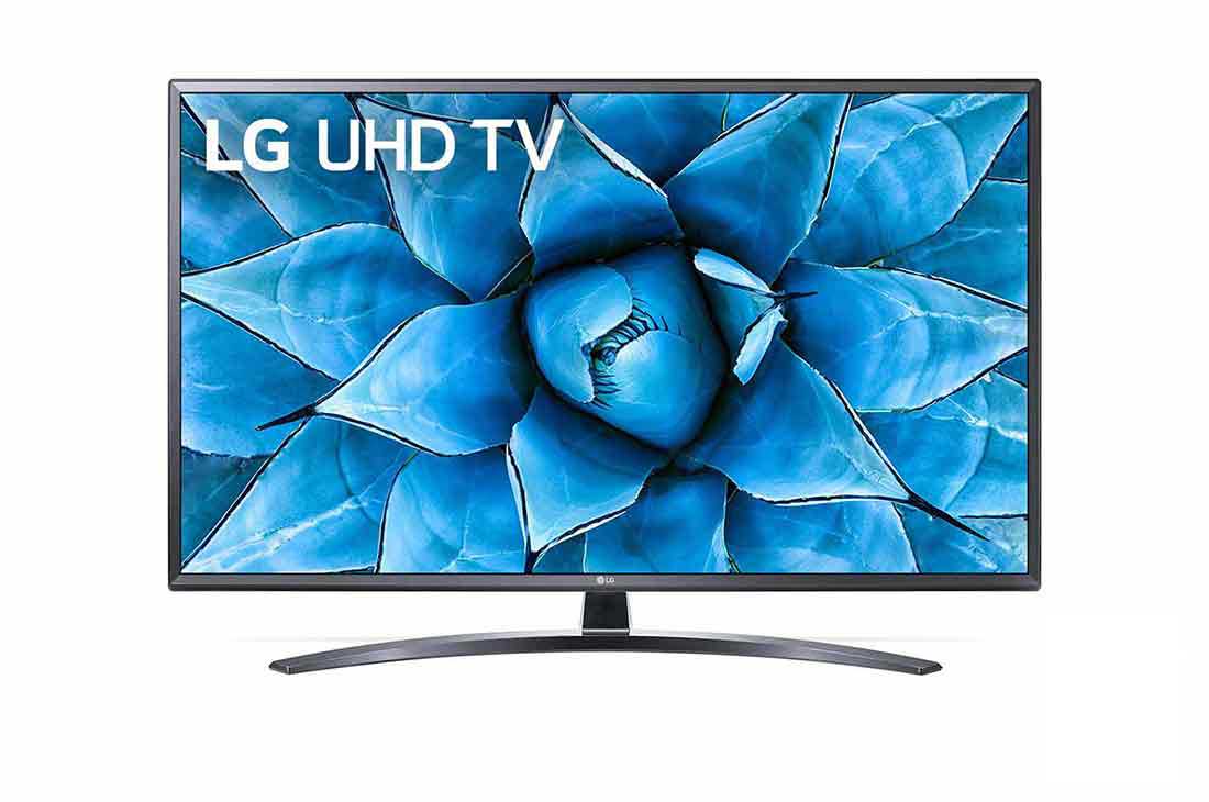 LG 49'' LG UHD TV, webOS Smart TV, pohľad spredu s ilustračným obrázkom, 49UN7400
