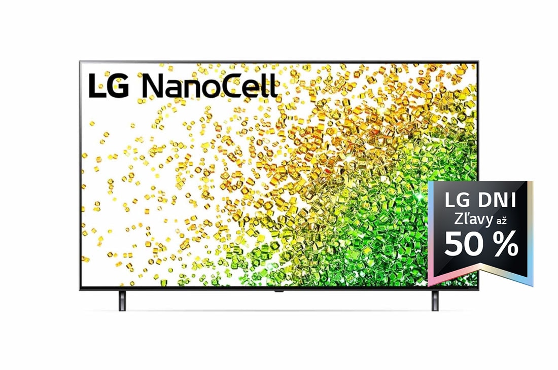 LG 55'' LG NanoCell TV, webOS Smart TV, Pohľad spredu na televízor LG NanoCell TV, 55NANO853PA