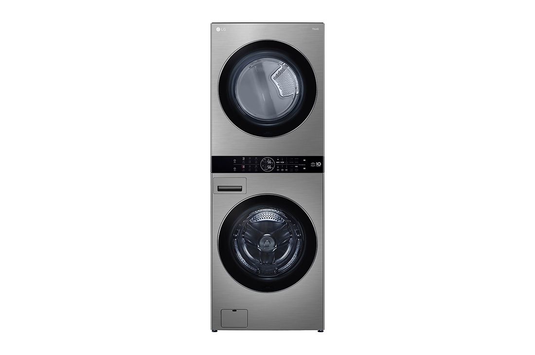 LG WashTower™ AI智控洗乾衣機 (星辰銀)｜洗衣19公斤+乾衣16公斤, 前空間櫃, WD-S1916VM