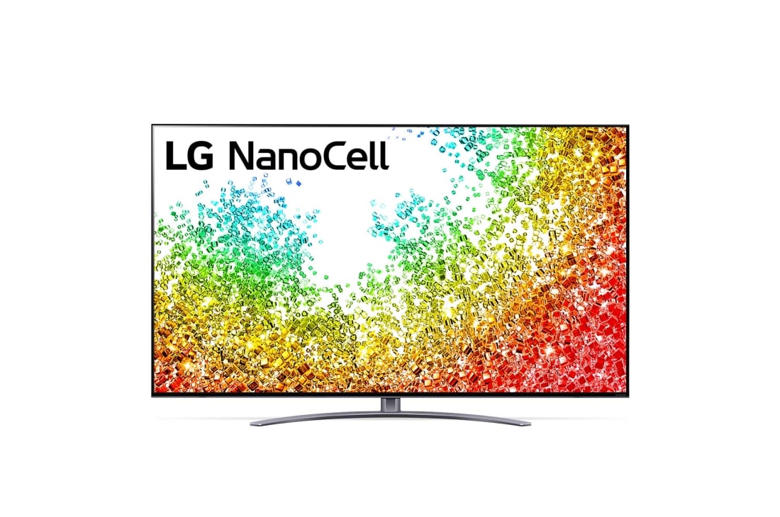 LG Телевізор LG NanoCell 96 | 65 дюймів | 8K | 2021, Вид спереду телевізора LG з технологією NanoCell, 65NANO966PA