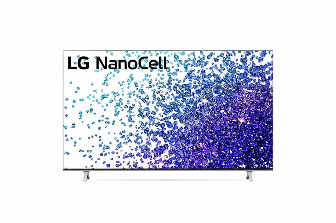 LG Телевізор LG NanoCell 77 | 55 дюймів | 4K | 2021, Вид спереду телевізора LG з технологією NanoCell, 55NANO776PA