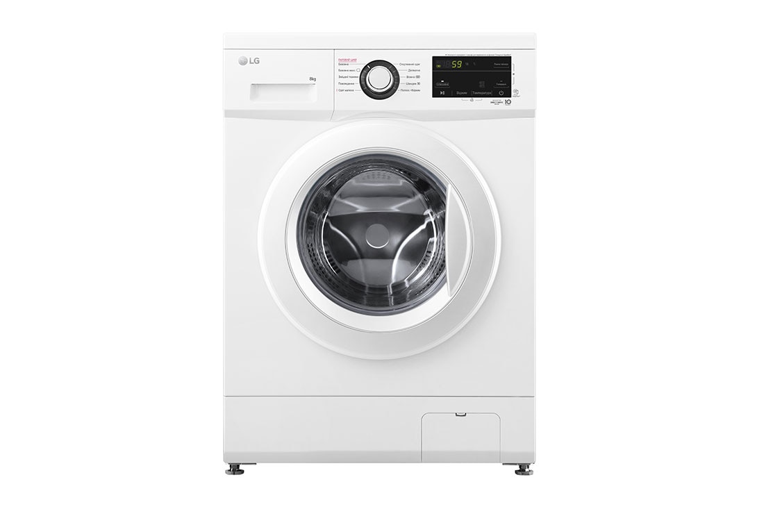 LG Стандартна пральна машина | 6 Motion™ | Steam™ | 8 кг, front view, F4J3TS0W