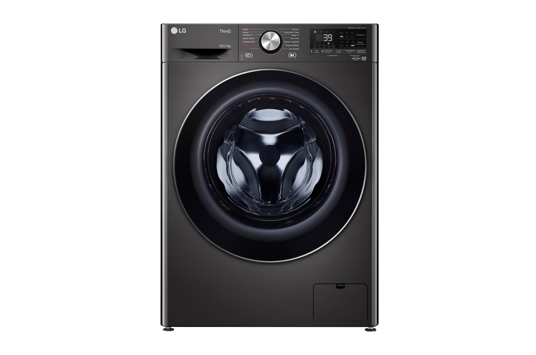 LG Стандартна прально-сушильна машина | AI DD™ | EcoHybrid™ | 10,5/7 кг, front view, F4V9RC9P