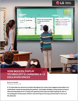 Article  LG's Vicky Sanville explores how display technology helps schools address learning loss, mental health and socialization needs in K-12 and higher education spaces.