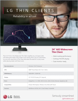 Brochure LG Thin Clients, Reliability in Action