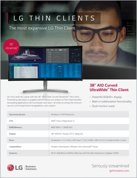 Brochure LG Thin Clients, The Most Expansive LG Thin Client