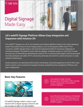 One Page Digital Signage Made Easy