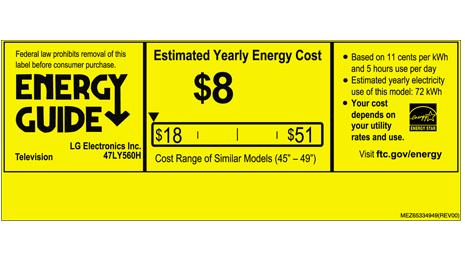 <span>energy guide for 47LY560H</span>