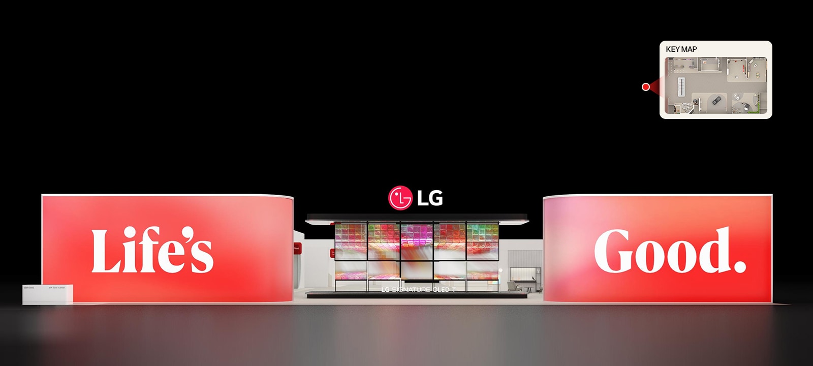 LG wall image of CES booth
