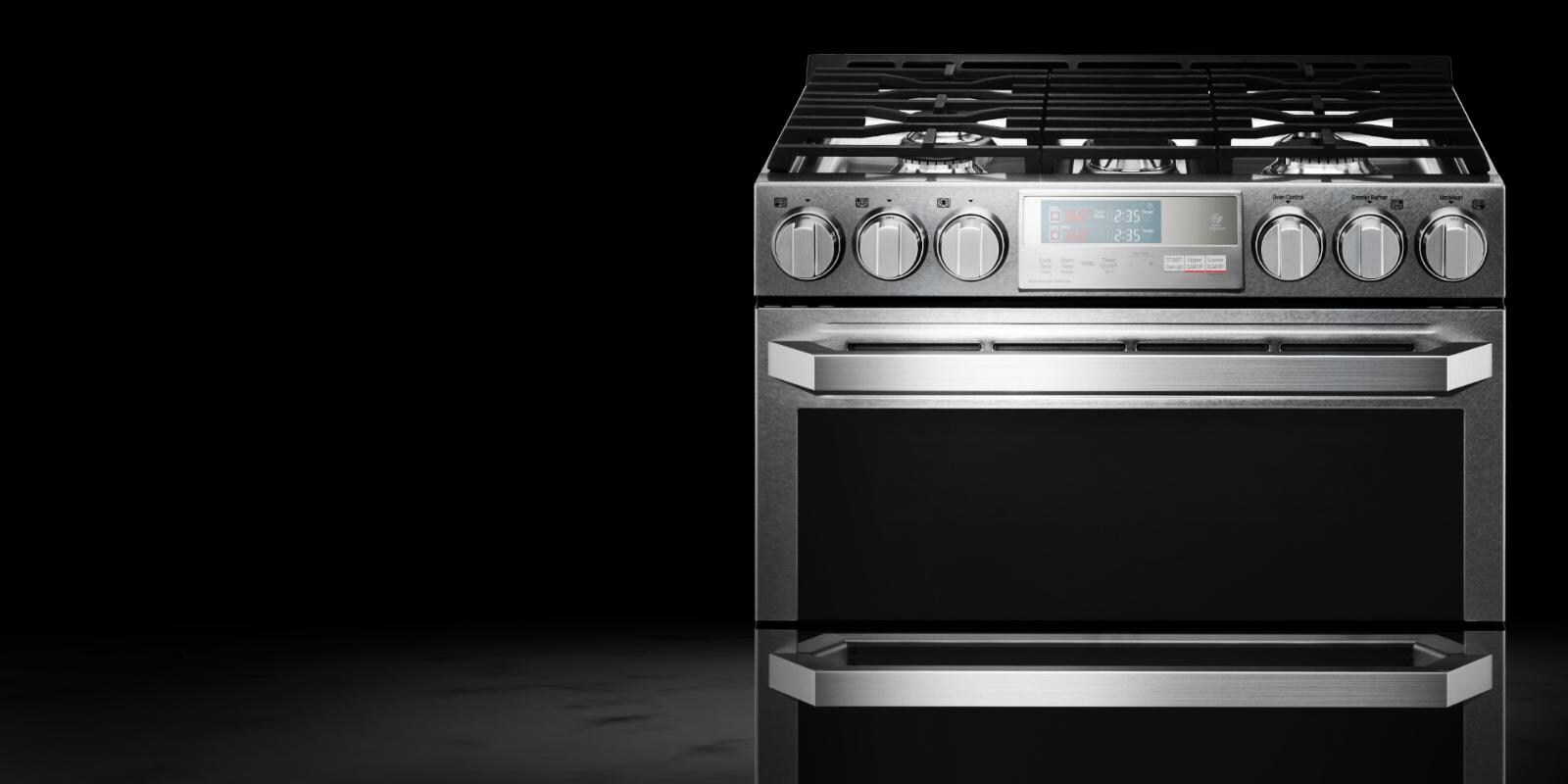 LG LUTG4519SN LG SIGNATURE Gas Double Oven SlideIn Range LG USA