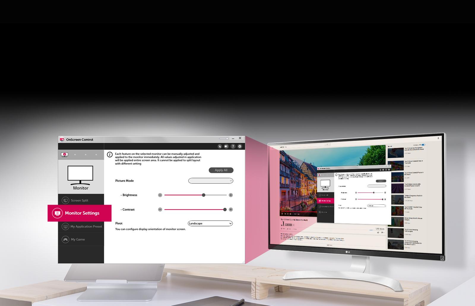 27UD69P On-Screen Control