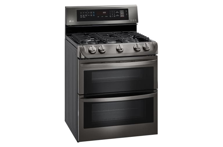 LG LDG4313BD Black Stainless Steel Gas Double Oven Range LG USA