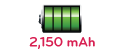 2,150 mAh Battery