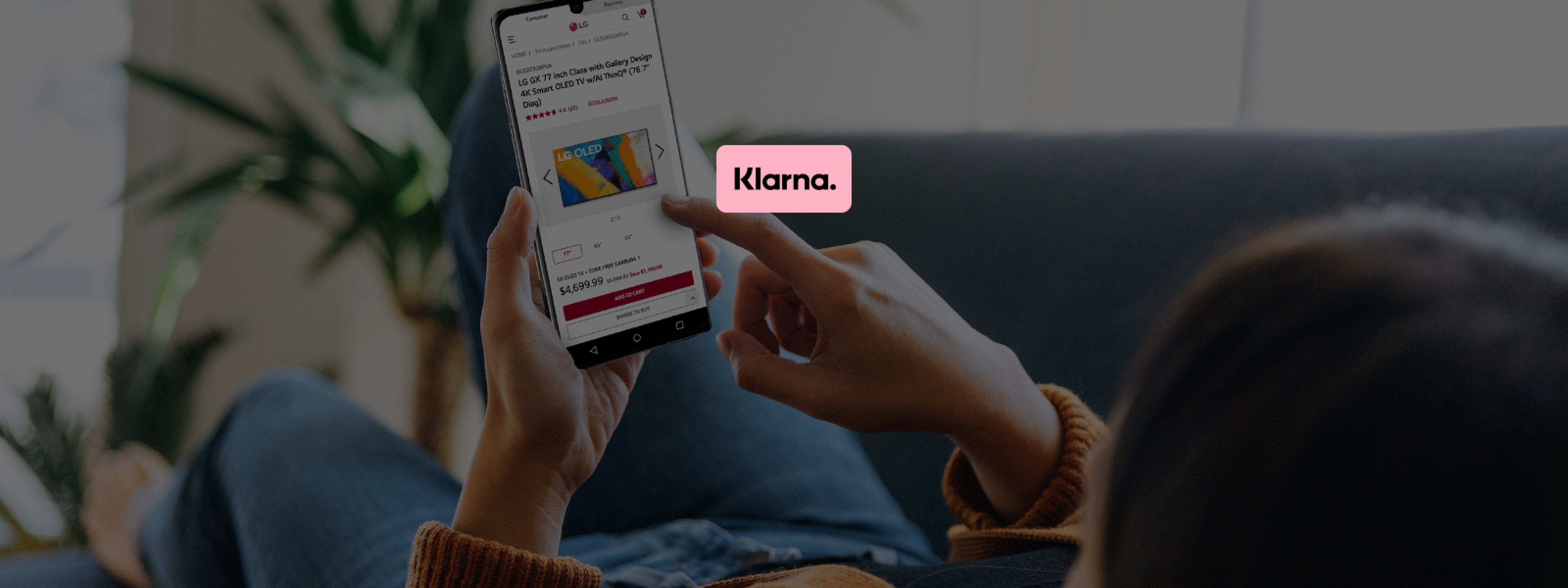 Shop now and pay later with Klarna Financing.