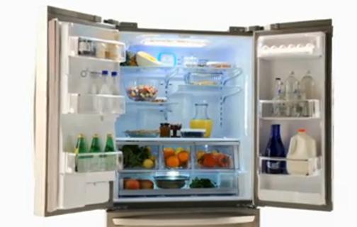 What are the dimensions of LG's largest and smallest refrigerators?