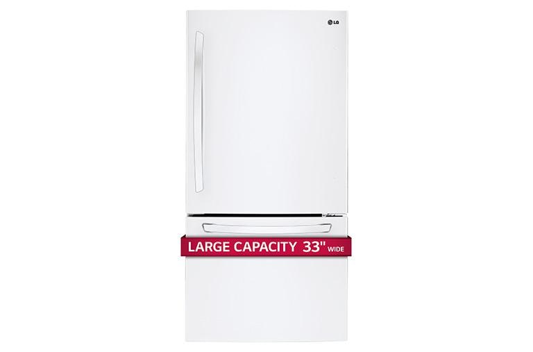 LG LDCS24223W Large 33 Inch Wide Bottom Freezer Refrigerator LG USA
