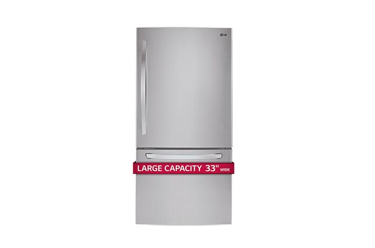 LG LDCS24223S Large 33 Inch Wide Bottom Freezer Refrigerator LG USA