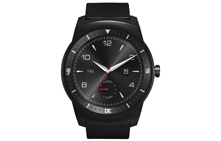 A watch with a round OLED display (LG G Watch R)