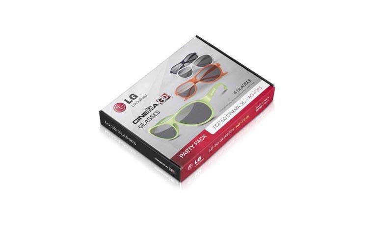LG AGF315 (̶4̶0̶) 4 Pack of 3D Glasses for LG Cinema 3D TVs LG USA