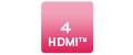 4 HDMI&trade; (3 back / 1 side)