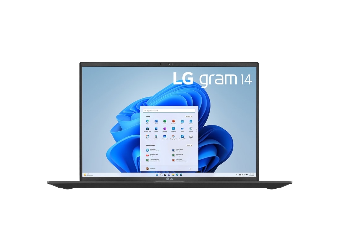 LG Laptop LG gram 14'', Windows 11 Home Plus, Intel® Core™ i7 Gen 13, 16GB, 512GB, 14Z90R-G.AH75A5, Hình ảnh phía trước, 14Z90R-G.AH75A5