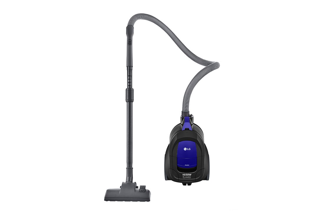 LG Máy hút bụi cắm dây LG màu xanh VC3316GND, Front view of the vacuum cleaner body and the pipe standing side by side, VC3316GND