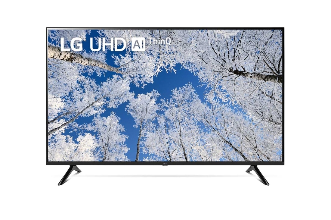 LG  Tivi LG UHD UQ7050 55 inch 4K Smart TV | 55UQ7050, Hình ảnh mặt trước của TV LG UHD với hình ảnh bên trong và logo sản phẩm trên, 55UQ7050PSA