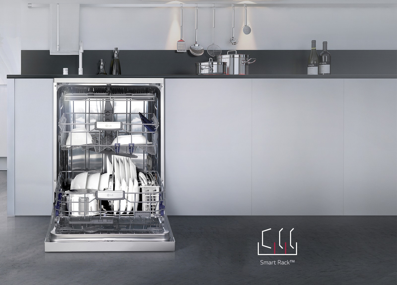 Smart Rack™ Efficiently Load More Dishes