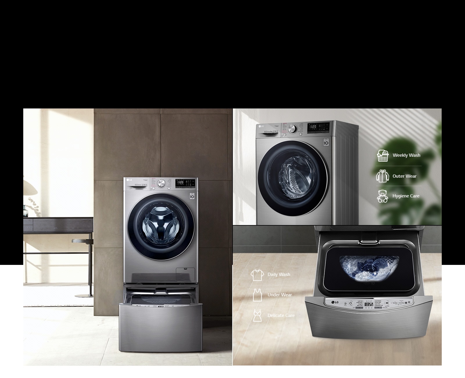 LG F4V5RGP2T 10.5/7 kg Available with TWINWash™ Mini