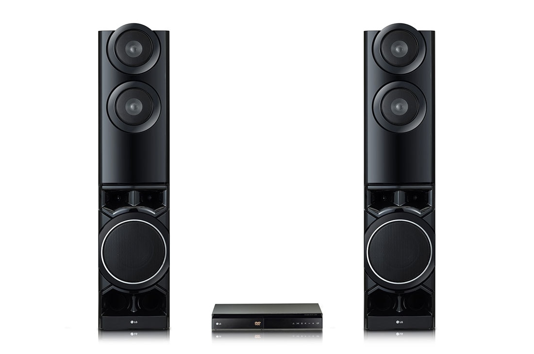 LG Home Theater LHD687, front view two tower speakers with DVD Player, lhd687