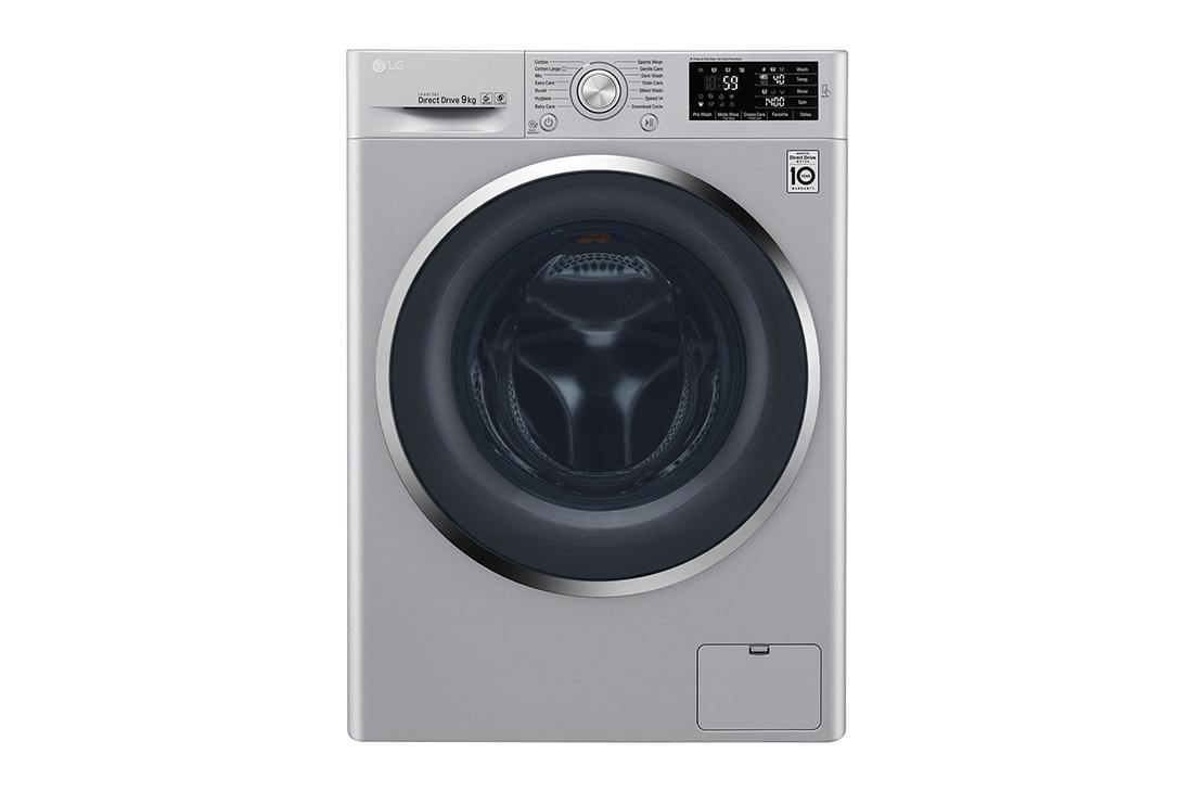 LG 9kg Silver Front Loader Washing Machine, FH4U2VDNP5