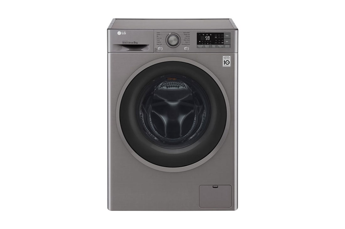 LG 8kg Silver Front Loader Washing Machine, FH4U2TNP8S